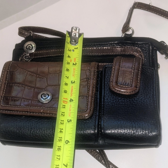 Vintage Brighton "Hudson" Crossbody Organizer Bag - Black - Picture 11 of 13